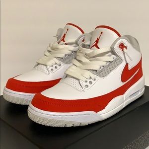 Air Jordan 3 retro th so white size 8 red men